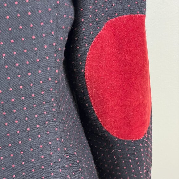 Vintage Y2K Velour Trim Retro Hipster Dinner Jacket 40 Slim Cocktail Blazer - Picture 13 of 16